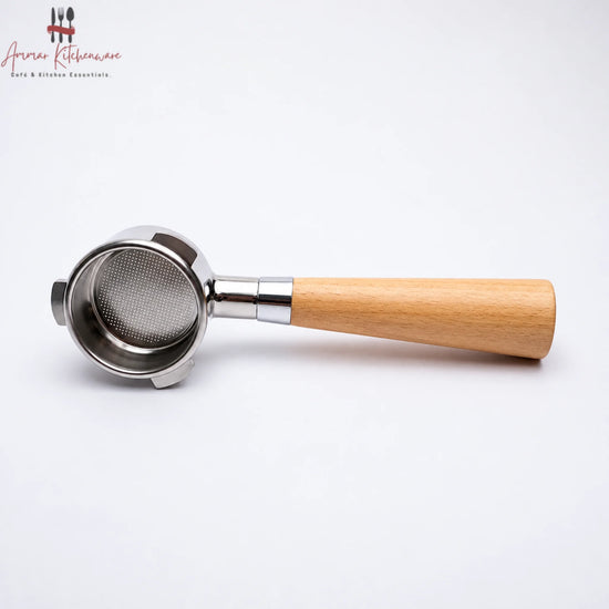 Espresso Bottomless Portafilter with Wooden Handle