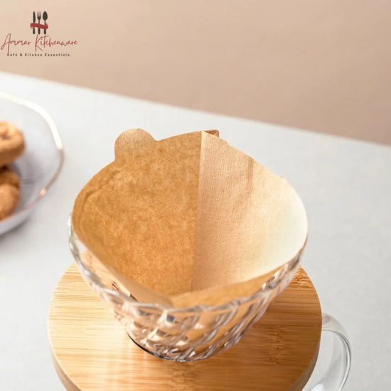 V60 Brown Coffee Filter Paper unbleached
