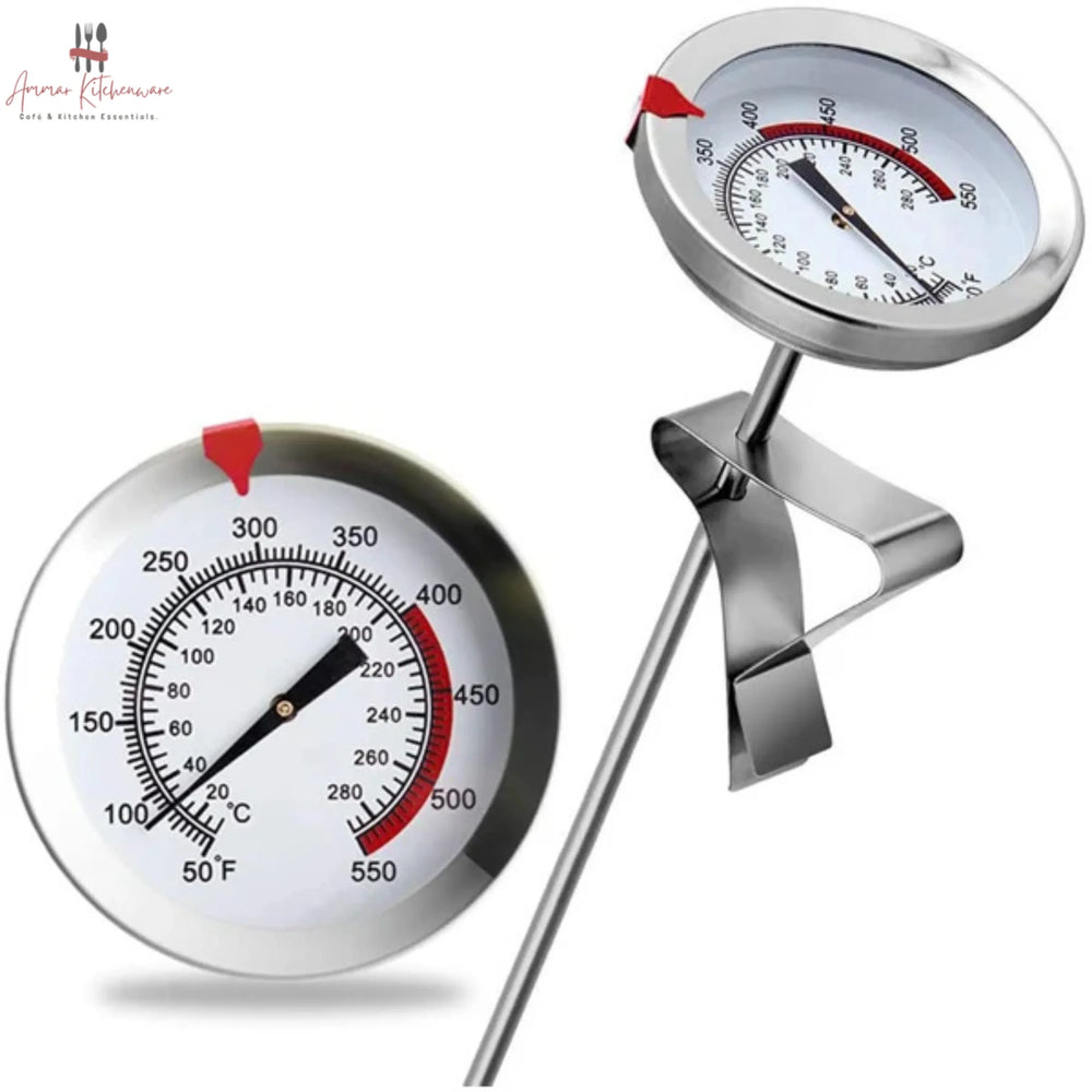 Stainless Steel Clip-On Coffee & Milk Thermometer