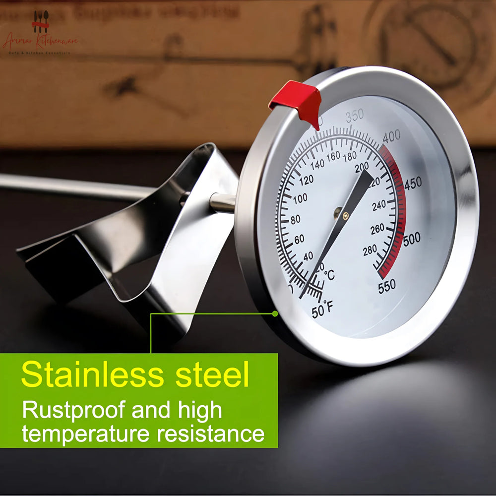 Stainless Steel Clip-On Coffee & Milk Thermometer