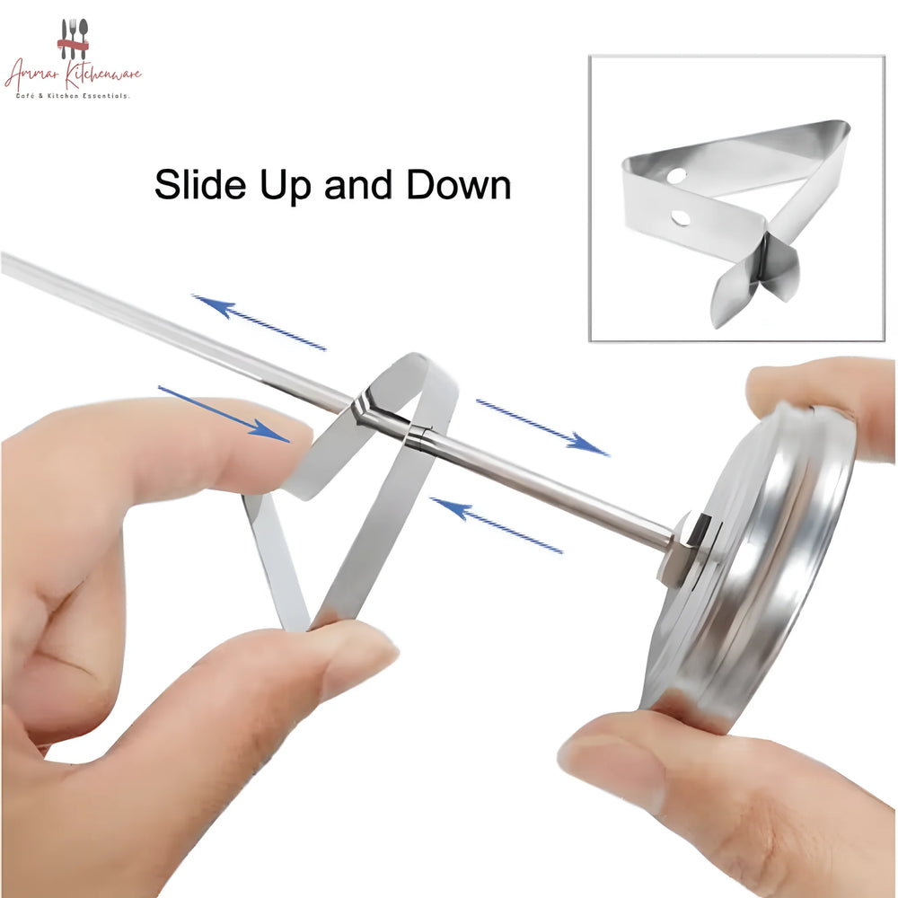 Stainless Steel Clip-On Coffee & Milk Thermometer