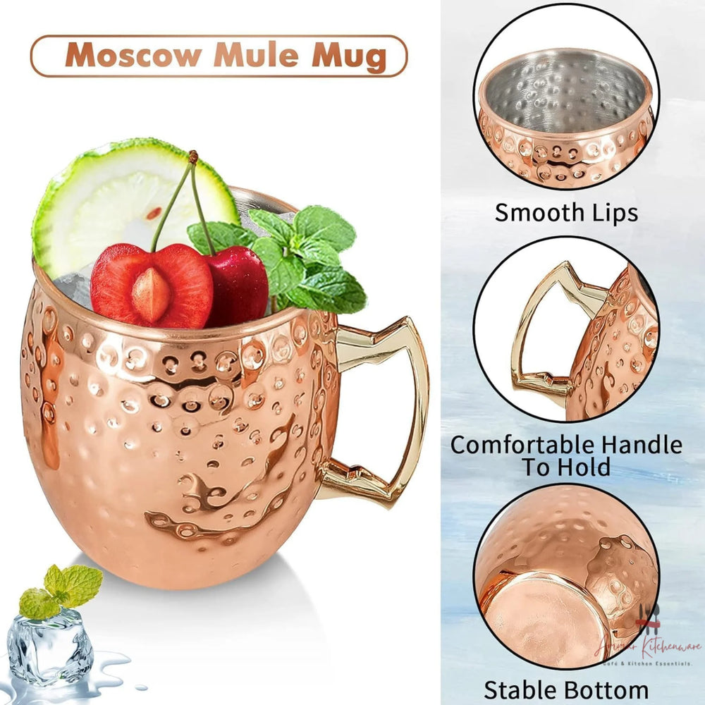 Hammered Copper Moscow Mule Mug