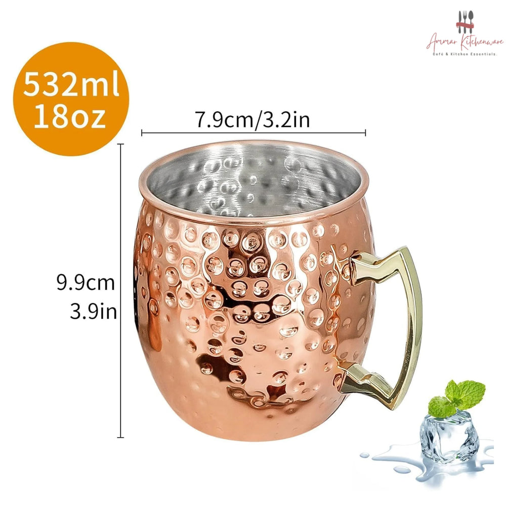 Hammered Copper Moscow Mule Mug