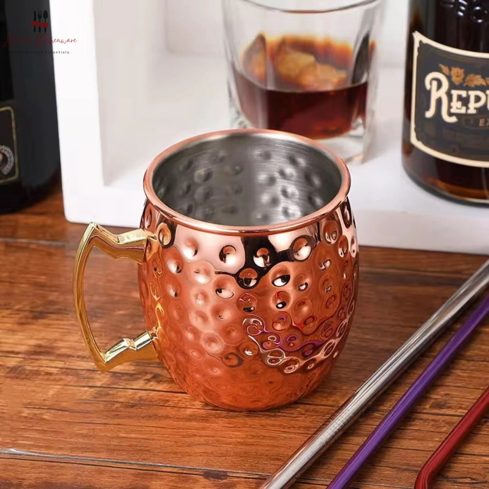 Hammered Copper Moscow Mule Mug