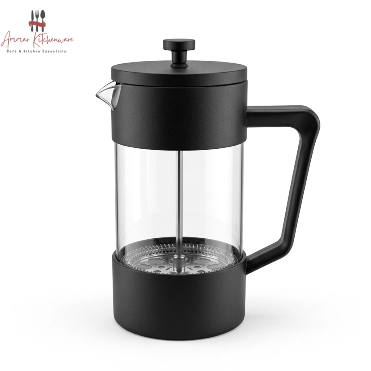 Matte Black French Press Coffee and Tea Maker