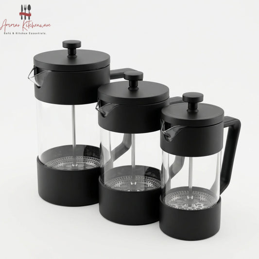 Matte Black Glass French Press