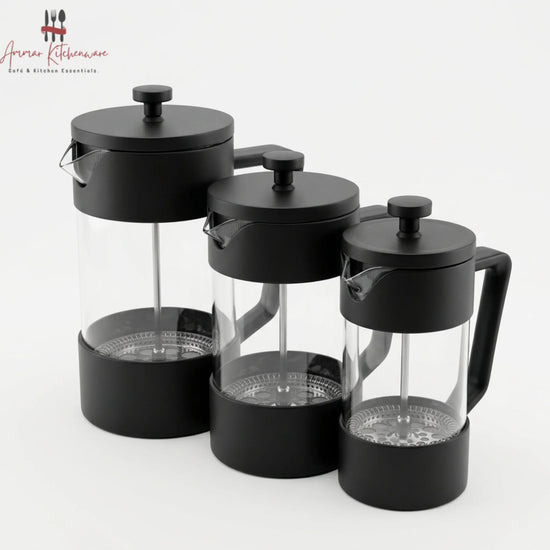 Matte Black Glass French Press