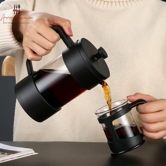 Matte Black Glass French Press