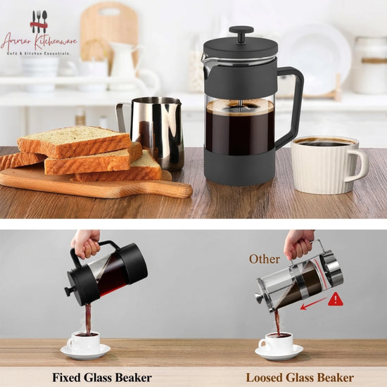 Matte Black Glass French Press