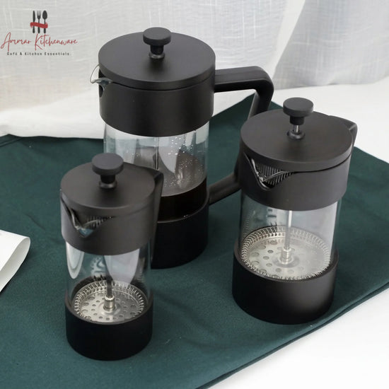 Matte Black Glass French Press