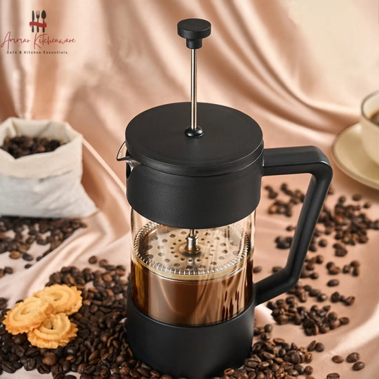 Matte Black Glass French Press