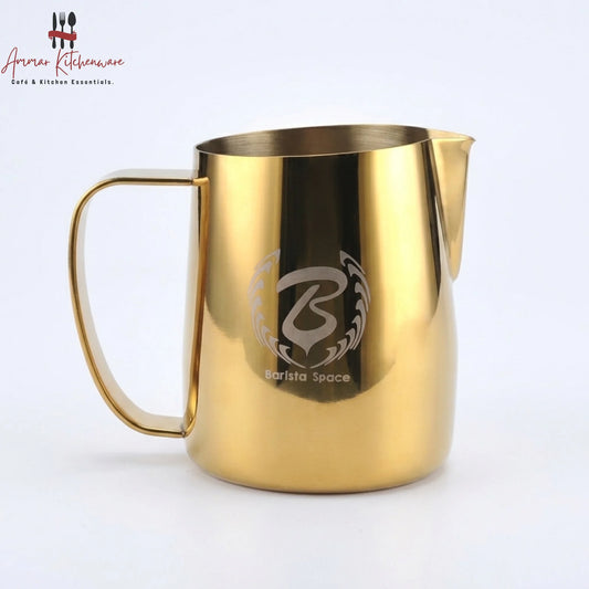 Barista Space Golden Stainless Steel Latte Art Milk Pitcher