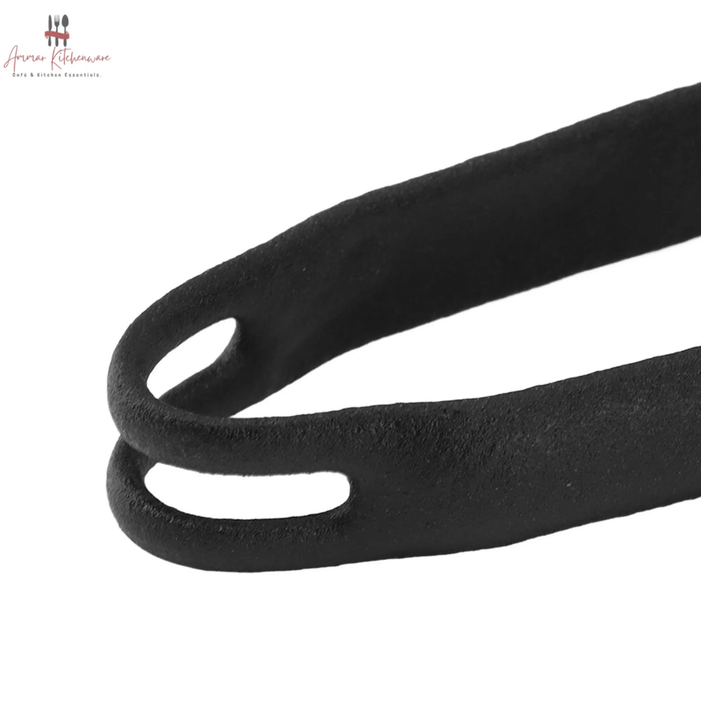 Stainless Steel Ice Tongs with Non Slip Black Handle