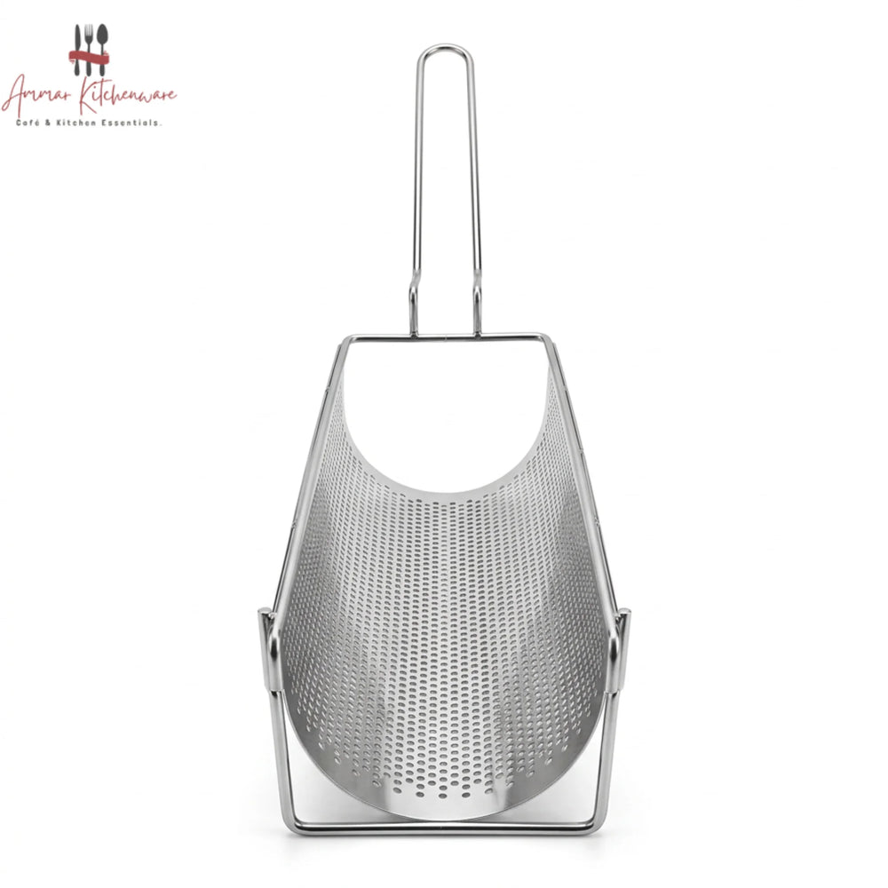 Perforated long fries basket