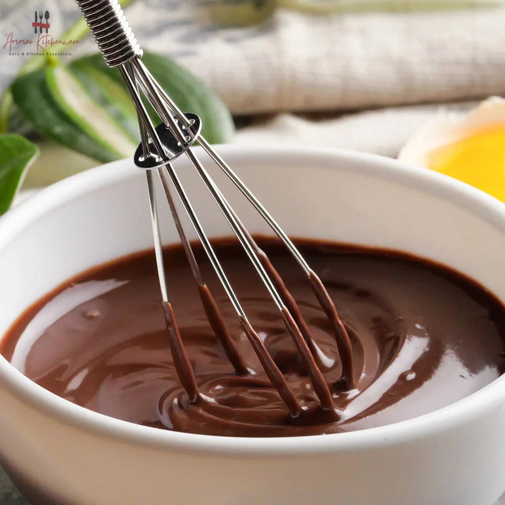 Mini Stainless Steel Spring Whisk with Wooden Handle