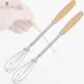 Mini Stainless Steel Spring Whisk with Wooden Handle