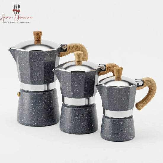 Speckled stovetop moka pot
