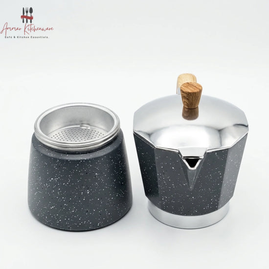 Speckled stovetop moka pot