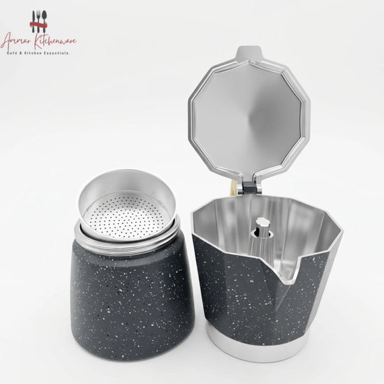 Speckled stovetop moka pot