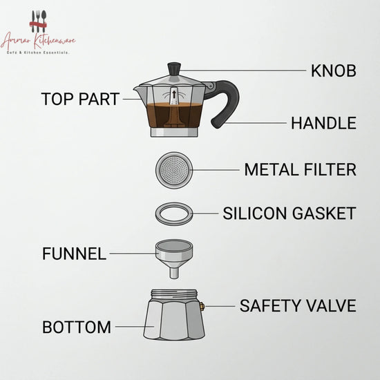 Speckled stovetop moka pot