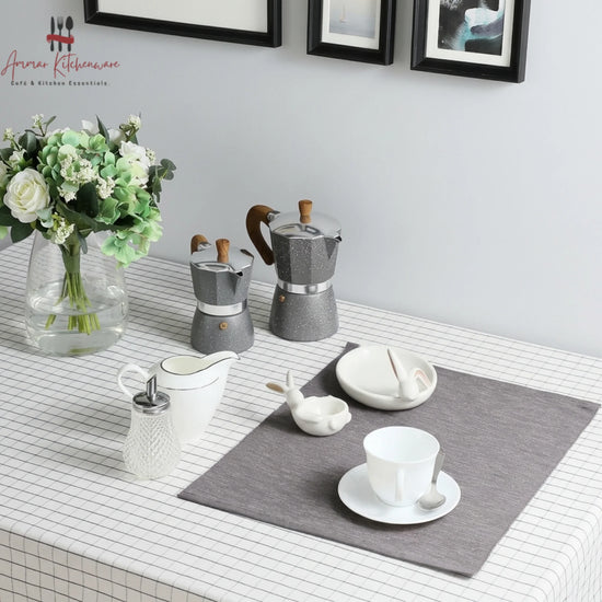 Speckled stovetop moka pot