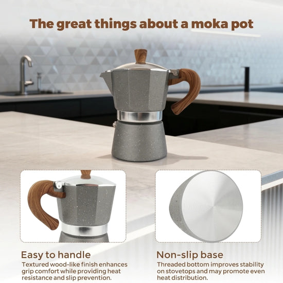 Speckled stovetop moka pot
