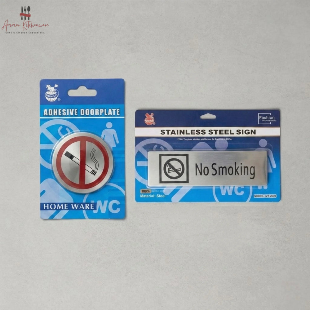 Stainless Steel No Smoking Signage