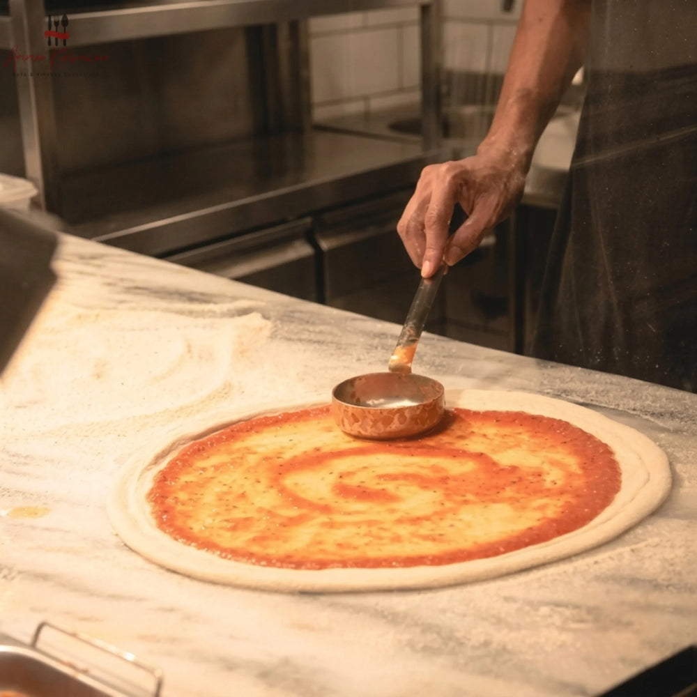 Flat Pizza Sauce Ladle Spreader With Handle