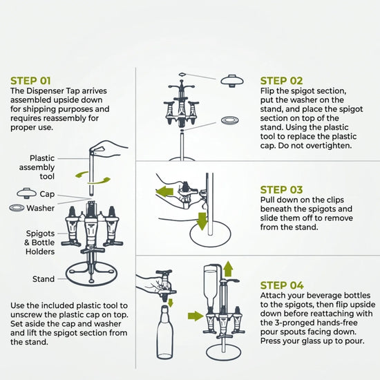 Rotating Syrup Bottle Dispenser Rack