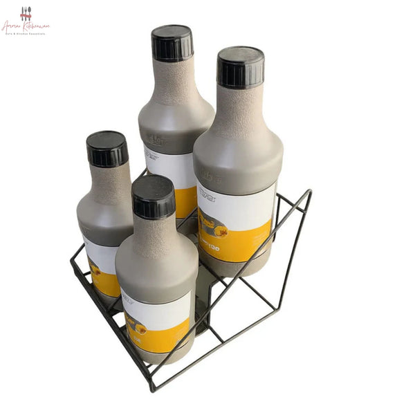 Dual Row 4 Tier Sauce Bottle Rack