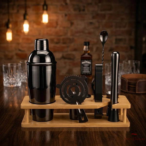 Stainless Steel Black Cocktail Shaker Set
