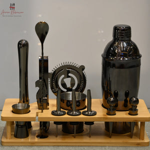 Stainless Steel Black Cocktail Shaker Set
