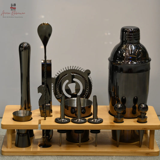 Stainless Steel Black Cocktail Shaker Set