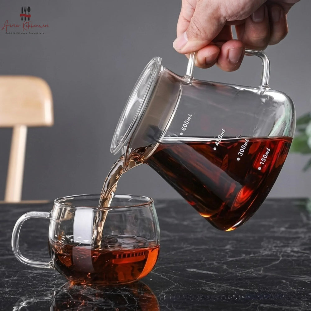 V60 Coffee Dripper Glass Sharing Pot 600ml